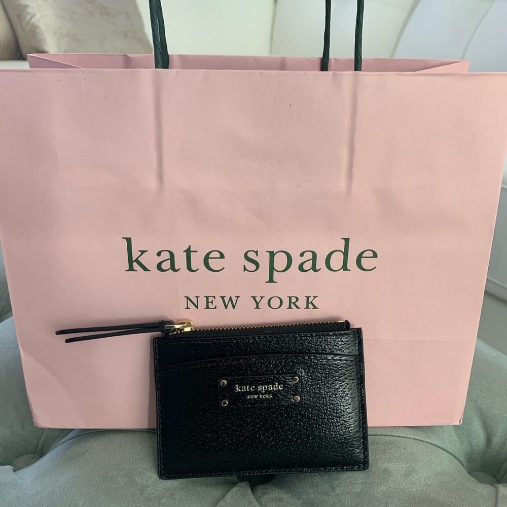 NWT Kate Spade Credit Card Wallet- Black